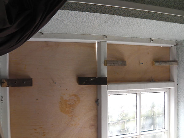 temporary window shutters latches on inside